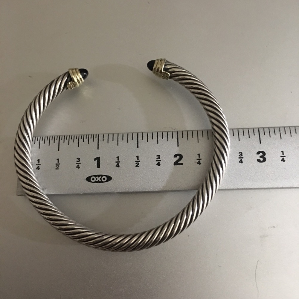 David Yurman Cable Classics Bracelet 5mm Onyx/Gold